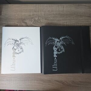 Ultra Pro 12 Pocket 480 Quadrow Dragon MTG Binder Set of 2 Black and White